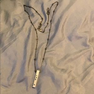 Alpha Chi Omega long necklace with heart